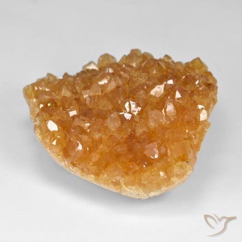 9,17 ctw natürlicher Medium Light-Orange Druzy Citrin, Fantasie, Lichtundurchlässig