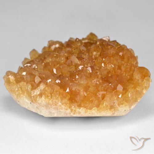 9,17 ctw natürlicher Medium Light-Orange Druzy Citrin, Fantasie, Lichtundurchlässig