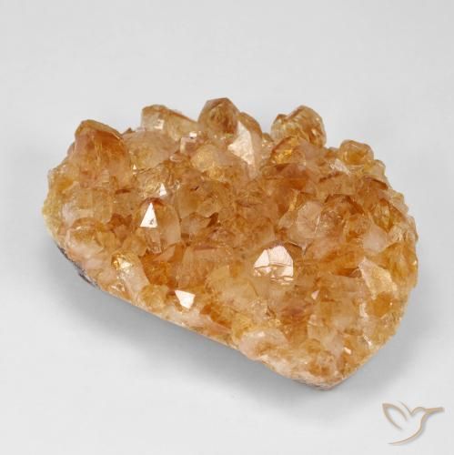 9,17 ctw natürlicher tieforange Druzy Citrin, Fantasie, Lichtundurchlässig
