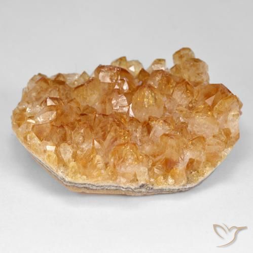 9,17 ctw natürlicher tieforange Druzy Citrin, Fantasie, Lichtundurchlässig