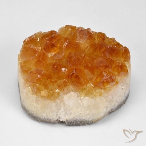 93.75ct Natürlicher orange-braun Druzy Citrin, Oval, Lichtundurchlässig