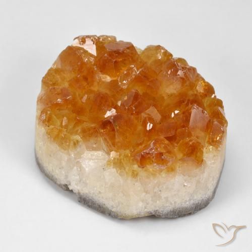 9,17 ctw natürlicher orange-braun Druzy Citrin, Oval, Lichtundurchlässig