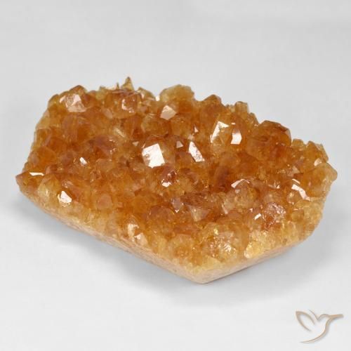 9,17 ctw natürlicher Intensives Orange Druzy Citrin, Fantasie, Lichtundurchlässig