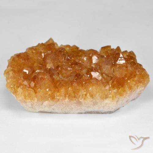 9,17 ctw natürlicher Intensives Orange Druzy Citrin, Fantasie, Lichtundurchlässig