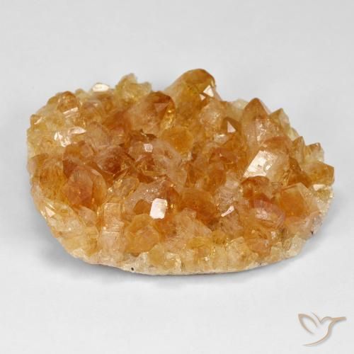 43.06ct Natürlicher Medium Light-Orange Druzy Citrin, Fantasie, Lichtundurchlässig