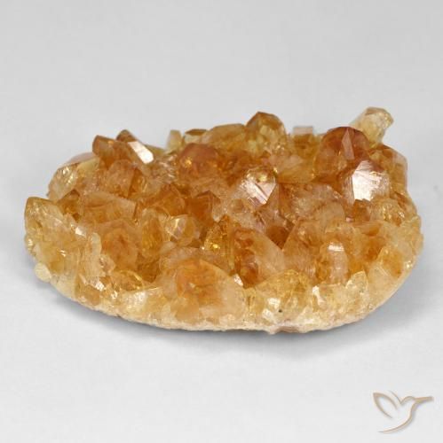 9,17 ctw natürlicher Medium Light-Orange Druzy Citrin, Fantasie, Lichtundurchlässig