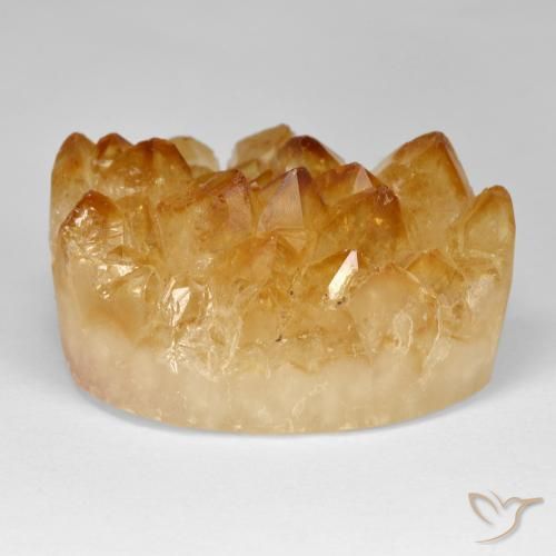 9,17 ctw natürlicher Orange-Gold Druzy Citrin, Birnenform, Lichtundurchlässig