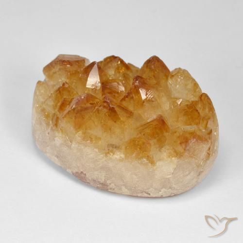 9,17 ctw natürlicher Orange-Gold Druzy Citrin, Oval, Lichtundurchlässig