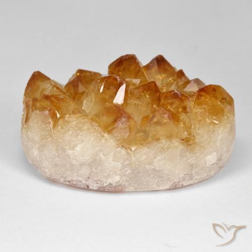 9,17 ctw natürlicher Orange-Gold Druzy Citrin, Oval, Lichtundurchlässig