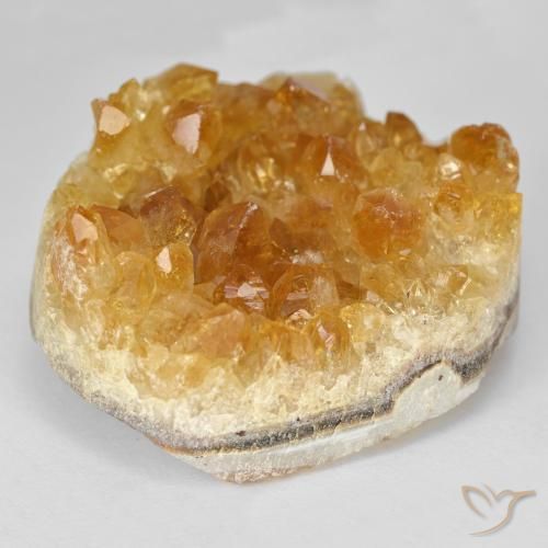 9,17 ctw natürlicher Orange-Gold Druzy Citrin, Fantasie, Lichtundurchlässig