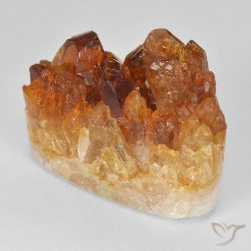 9,17 ctw natürlicher tieforange Druzy Citrin, Oval, Lichtundurchlässig