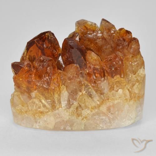 9,17 ctw natürlicher tieforange Druzy Citrin, Oval, Lichtundurchlässig