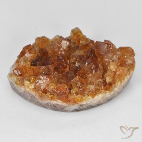 9,17 ctw natürlicher Erde Orange Druzy Citrin, Marquise, Lichtundurchlässig