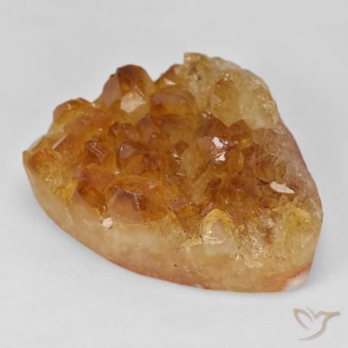 9,17 ctw natürlicher bräunlich-orange Druzy Citrin, Fantasie, Lichtundurchlässig