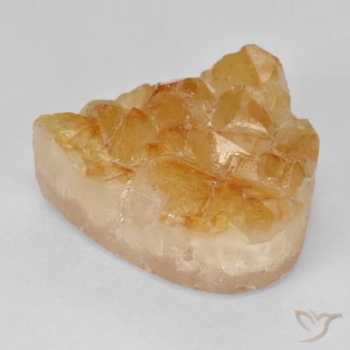 9,17 ctw natürlicher Mittelorange Druzy Citrin, Birnenform, Lichtundurchlässig