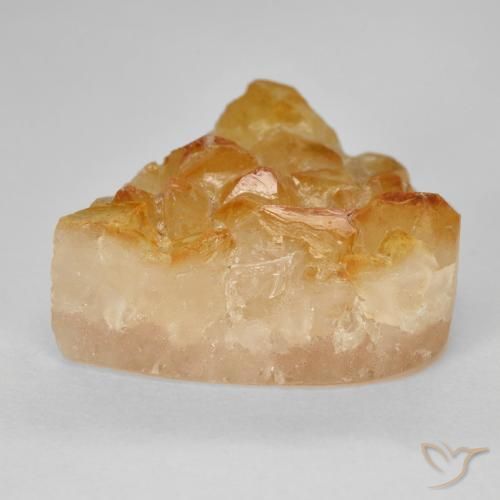 9,17 ctw natürlicher Mittelorange Druzy Citrin, Birnenform, Lichtundurchlässig