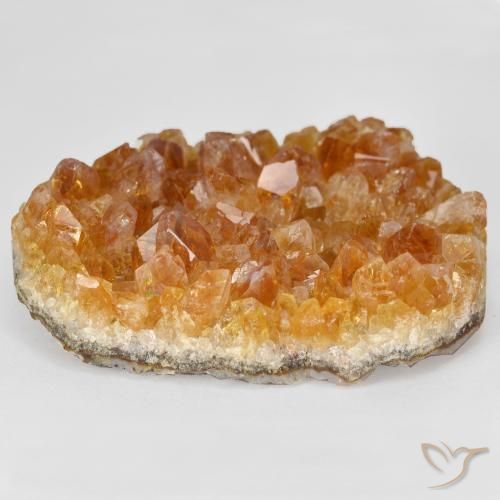 9,17 ctw natürlicher Medium Light-Orange Druzy Citrin, Fantasie, Lichtundurchlässig