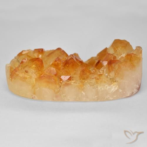9,17 ctw natürlicher Medium Light-Orange Druzy Citrin, Oval, Lichtundurchlässig