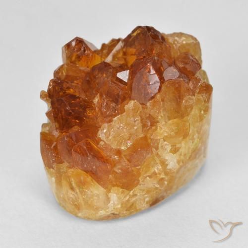 9,17 ctw natürlicher Mittelorange Druzy Citrin, Oval, Lichtundurchlässig