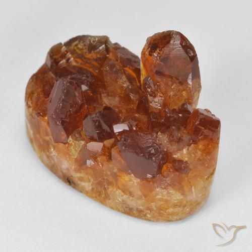 9,17 ctw natürlicher tieforange Druzy Citrin, Oval, Lichtundurchlässig