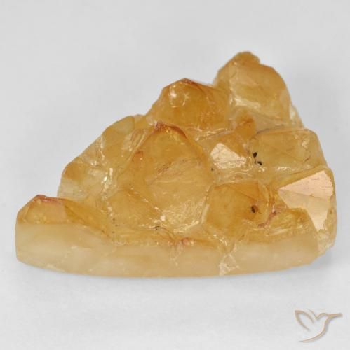 9,17 ctw natürlicher Medium Light-Orange Druzy Citrin, Trillion, Lichtundurchlässig