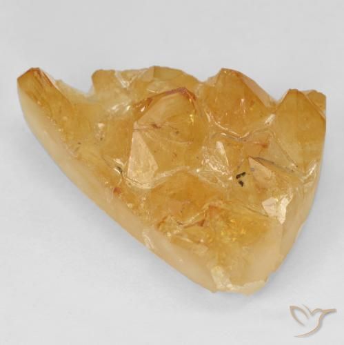 9,17 ctw natürlicher Medium Light-Orange Druzy Citrin, Trillion, Lichtundurchlässig