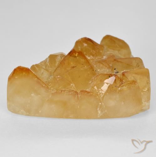 9,17 ctw natürlicher Medium Light-Orange Druzy Citrin, Trillion, Lichtundurchlässig