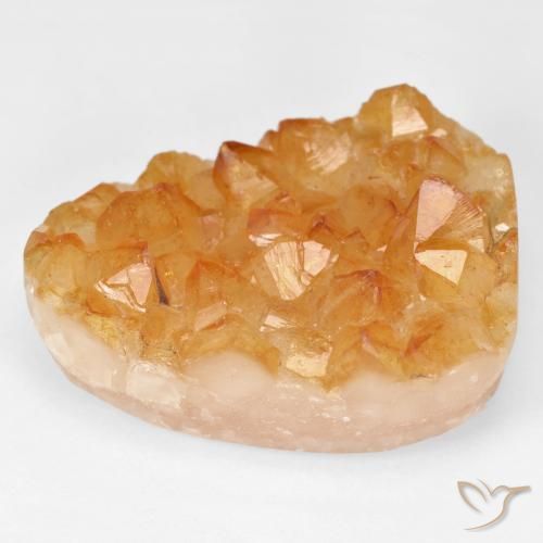 41.14ct Natürlicher Medium Light-Orange Druzy Citrin, Fantasie, Lichtundurchlässig