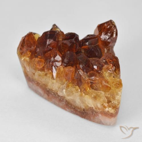 9,17 ctw natürlicher Rostorange Druzy Citrin, Trillion, Lichtundurchlässig