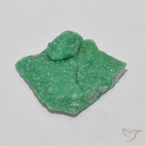 9,17 ctw natürlicher Tiefes Farngrün Druzy Variscit, Fantasie, Lichtundurchlässig