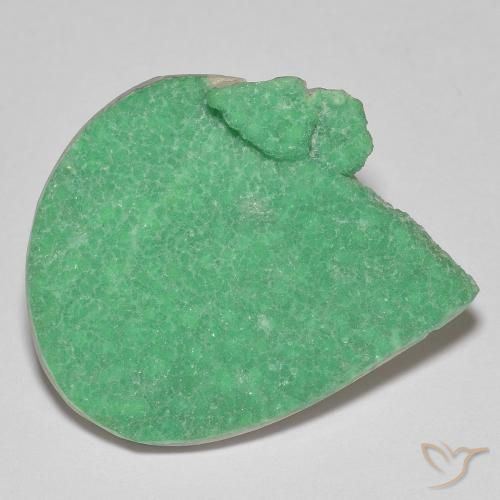 17.18ct Natürlicher Helles Kleeblattgrün Druzy Variscit, Birnenform, Lichtundurchlässig