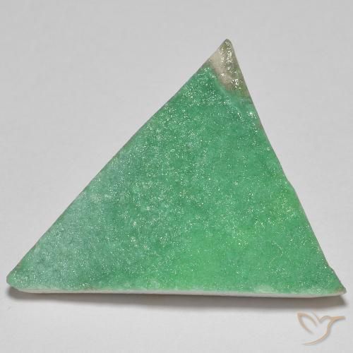 19.40ct Natürlicher Mittelgrün Druzy Variscit, Trillion, Lichtundurchlässig