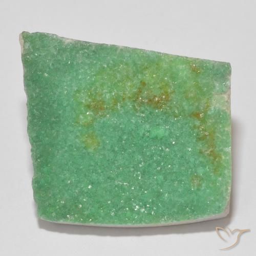 14.79ct Natürlicher Kleeblatt Grün Druzy Variscit, Fantasie, Lichtundurchlässig
