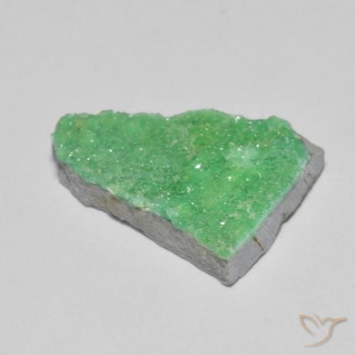 9,17 ctw natürlicher Kleeblatt Grün Druzy Variscit, Fantasie, Lichtundurchlässig