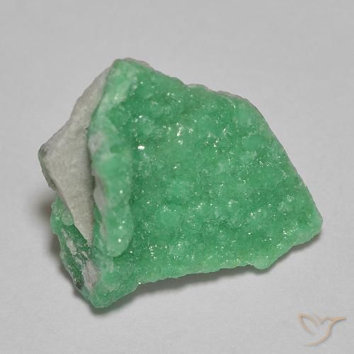 3.27ct Natürlicher Helles Basilikumgrün Druzy Variscit, Fantasie, Lichtundurchlässig