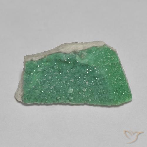 3.73ct Natürlicher Mittelgrün Druzy Variscit, Fantasie, Lichtundurchlässig