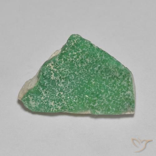 4.24ct Natürlicher Helles Basilikumgrün Druzy Variscit, Fantasie, Lichtundurchlässig