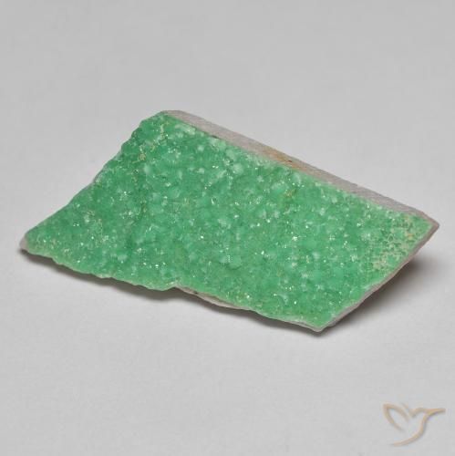 9,17 ctw natürlicher Kleeblatt Grün Druzy Variscit, Fantasie, Lichtundurchlässig