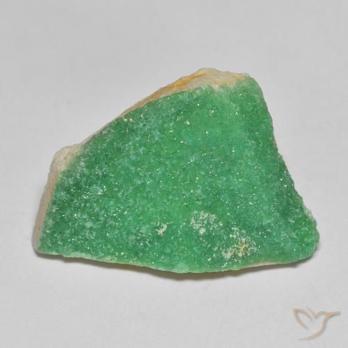 12.53ct Natürlicher Tiefes Farngrün Druzy Variscit, Fantasie, Lichtundurchlässig