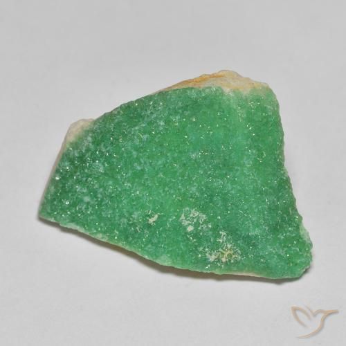 9,17 ctw natürlicher Tiefes Farngrün Druzy Variscit, Fantasie, Lichtundurchlässig