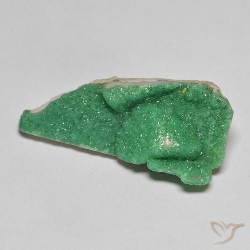 8.95ct Natürlicher Tiefes Farngrün Druzy Variscit, Fantasie, Lichtundurchlässig