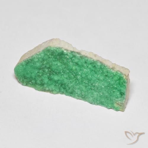 6.73ct Natürlicher Mittelgrün Druzy Variscit, Fantasie, Lichtundurchlässig