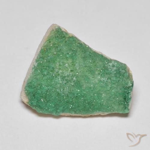 6.88ct Natürlicher Mittelgrün Druzy Variscit, Fantasie, Lichtundurchlässig