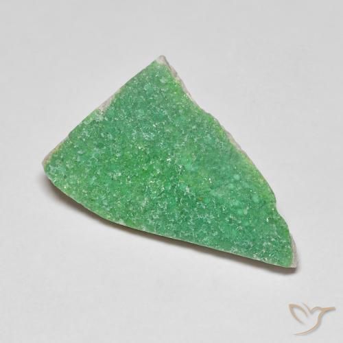 6.95ct Natürlicher Mittelgrün Druzy Variscit, Fantasie, Lichtundurchlässig