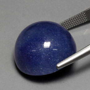 35,46 ctw natürlicher blauer Quarz mit Dumortierit, Rundschliff, Lichtundurchlässig