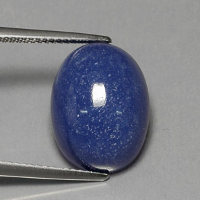 11,82 ctw natürlicher blauer Quarz mit Dumortierit, Oval Schliff, Lichtundurchlässig