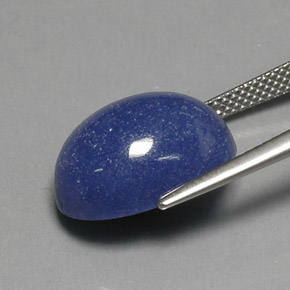 11,82 ctw natürlicher blauer Quarz mit Dumortierit, Oval Schliff, Lichtundurchlässig