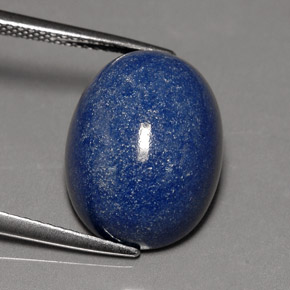 10,96 ctw natürlicher blauer Quarz mit Dumortierit, Oval Schliff, Lichtundurchlässig