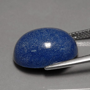 10,96 ctw natürlicher blauer Quarz mit Dumortierit, Oval Schliff, Lichtundurchlässig