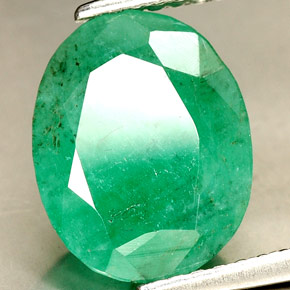 2,65 ctw natürlicher grüner Smaragd, Oval Schliff, SI-I1